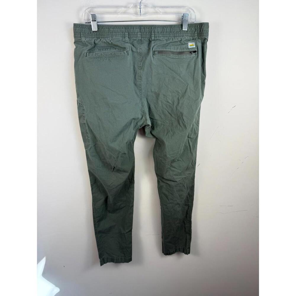 Vuori Ripstop Climber Pants Mens XL Zip Pocket Drawstring Stretch Green V412 - Picture 2 of 5
